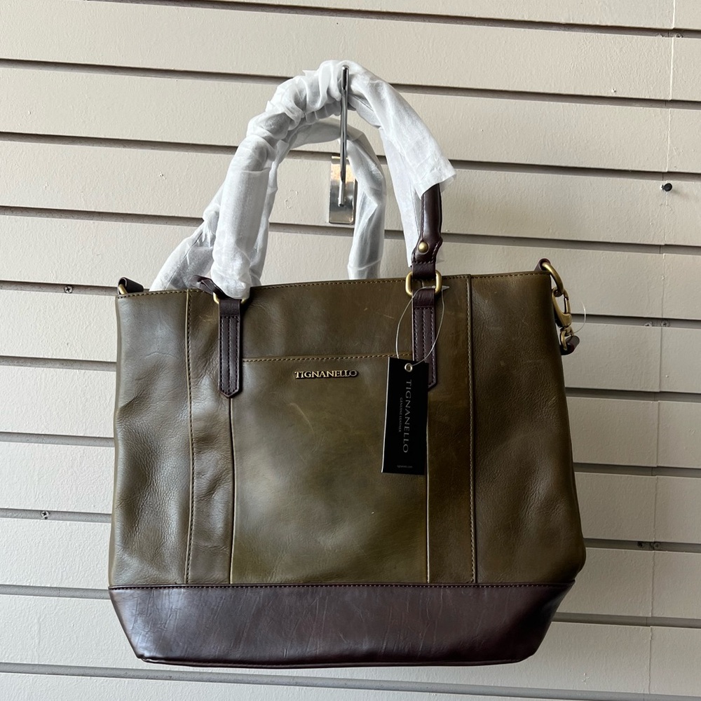 Tignanello Bleecher Street Tote Hunter Green. Brand new with Tags!